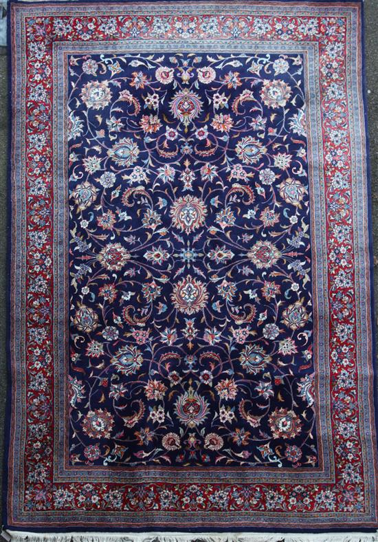 A Tabriz blue ground carpet,